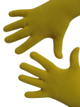 Handschuhe, Langfinger, unifarben, Sonnengelb
