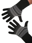 Handschuhe, Langfinger, schwarz-grau-anthrazit, Grösse M