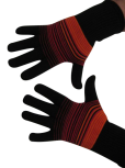 Handschuhe, Langfinger, schwarz-orange-rot, Grösse M