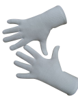 Handschuhe, Langfinger, unifarben, Weiss