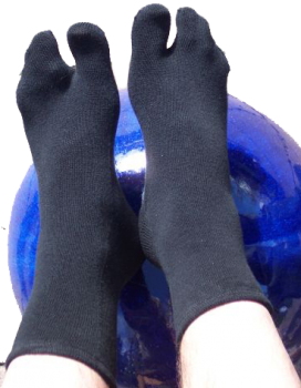 Ein-Zehensocken, Tabi-Socken, Farbe schwarz
