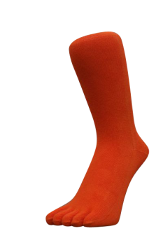 Zehensocken, unifarben, orange, Grösse 42 - 48