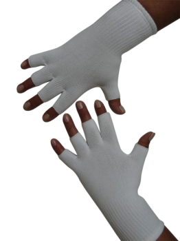 Kurzfinger-Handschuhe, Farbe weiss L