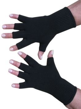 Kurzfinger-Handschuhe, Farbe schwarz L