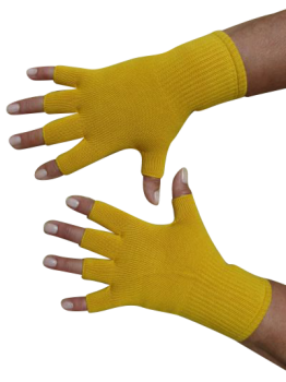 Kurzfinger-Handschuhe, Farbe maisgelb, Grösse XS