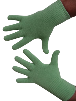 Handschuhe, Langfinger, unifarben, Mintgrün L