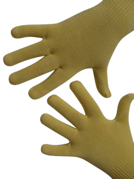 Handschuhe, Langfinger, unifarben, Ockergelb M