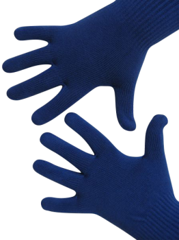 Handschuhe, Langfinger, unifarben, Royalblau M