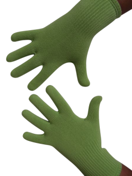 Handschuhe, Langfinger, unifarben, Lindgrün M