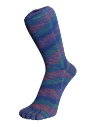 Zehensocken in Übergrösse 49 - 55, Royalblau-Batik