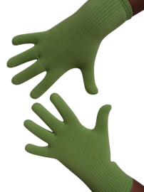 Handschuhe, Langfinger, unifarben, Lindgrün