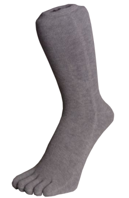 Zehensocken, unifarben, hellgrau