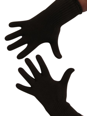 Handschuhe, Langfinger, unifarben, dunkelbraun, Gr. S