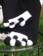 Zehensocken mit schwarz-weissen Zehen, Schwarz, Piano