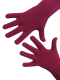 Handschuhe, Langfinger, unifarben, Pink M
