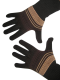 Handschuhe, Langfinger, schwarz-braun-rehbraun, Grösse M