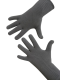 Handschuhe, Langfinger, unifarben, Hellgrau S