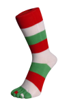 Zehensocken für Nationen, Italien, Grün-Weiss-Rot