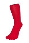 Zehensocken, unifarben, feuerrot