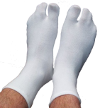 Ein-Zehensocken, Tabi-Socken, Farbe weiss