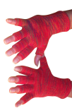 Kurzfinger-Handschuhe, Farbe rot-Batik S