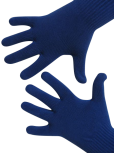 Handschuhe, Langfinger, unifarben, Royalblau L