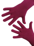 Handschuhe, Langfinger, unifarben, Pink S