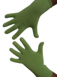 Handschuhe, Langfinger, unifarben, Lindgrün